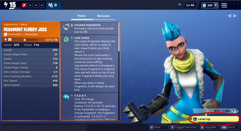 Fortnite Increase Rarity Hero Skills Managing Your Heroes Guide Fortnite Save The World Sssshhhh Tv