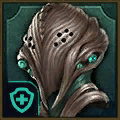 Bolster helmet icon.